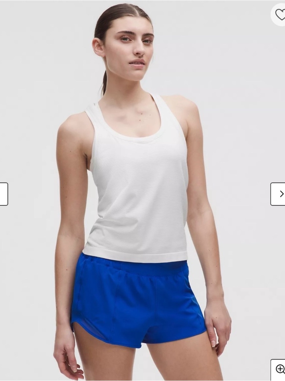 Lululemon swiftly tech racerback tank top 2.0 waist length white size 4